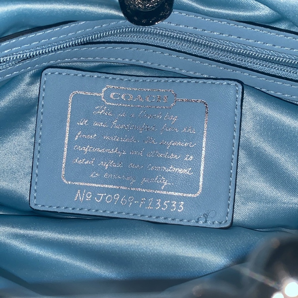 Coach Black and Gray Signature Tote - Picture 4 of 12